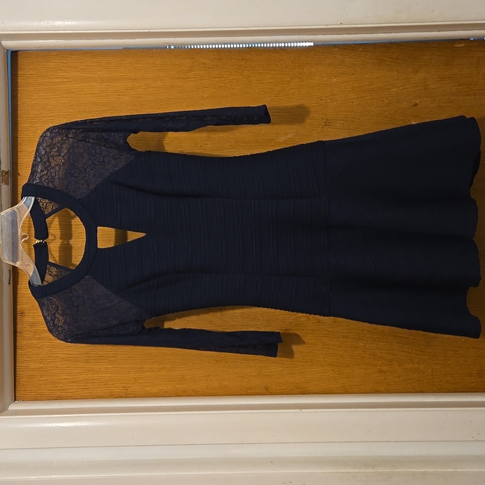 GUESS 0 Elegant Navy Blue Dress